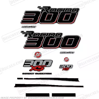 Fits Mercury Racing Optimax 300XS DFI DECAL SET 8M0121263 - Black Stripes • $164.95