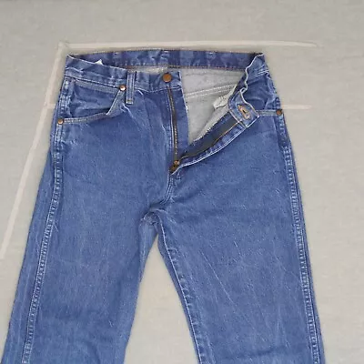 VINTAGE Wrangler Men Jeans 30x32 Blue Denim 13MWZ Straight Mid Rise Pockets • $29.88