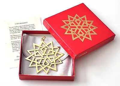 1993 Metropolitan Museum Of Art MMA Gold Plated Italian Star Ornament W/Box • $27.20