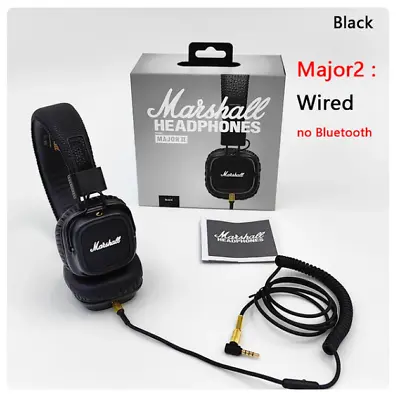 Marshall Major II Bluetooth On-Ear Headphones - Black • £43.49