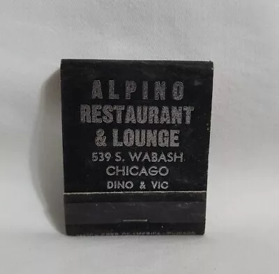 Vintage Alpino Restaurant Lounge Matchbook Chicago Illinois Advertising Full • $12.99