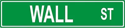 Wall Street Sign - Aluminum Office Decor - Replica Street Sign - 18x4inch • $24.12