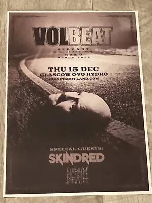 Volbeat + Skindrednapalm Death - Glasgow Dec.2022 Show Tour Concert/gig Poster. • $12.42