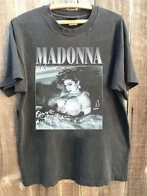 Madonna Graphic Tour 2024 Black Color Shirt Unisex Cotton Men Women HA4806 • $21.99