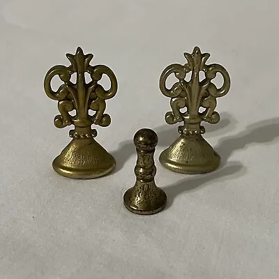 Vintage Metal Brass Tone Wax Seals Press Lot -  Mushrooms C & J • $25.95