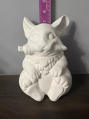 Ready To Paint Ceramic Bisque Bunny Cookie Jar • $25