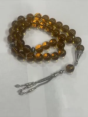 Faturan Amber Rosary 33 Islamic Rosary Misbaha Tasbih Tasbeeh Masbaha Tesbih • $299.99