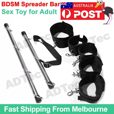 BDSM Spreader Bar Ankle Handcuffs Fetish Restraint Bondage Kit Leg Open Sex Toy • $29.99