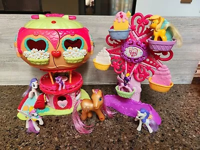 My Little Pony Ponyville Pinkie Pie Balloon Treehouse Ferris Wheel W 7 PONIES • $36.99