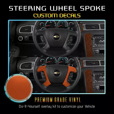 Steering Wheel Decal Cover Fit 2008-2013 GMC Sierra ALL - Satin Matte Chrome • $10.15