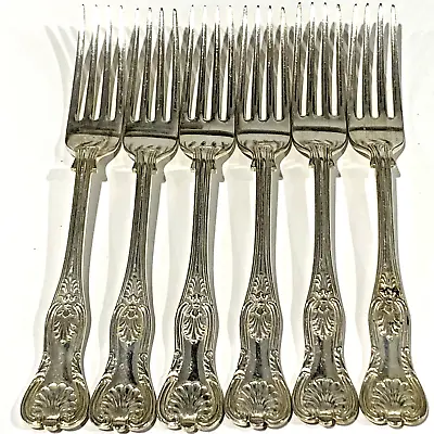 MAPPIN & WEBB Kings Pattern Silver Plate - Set 6 X  DINNER FORKS 20cm - English • $44.96