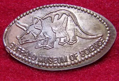 Triceratops ~ Buffalo Museum Of Science ~ CuZn Souvenir Elongated Penny • $3