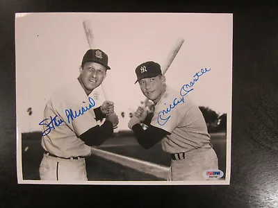 Mickey Mantle Stan Musial Autograph Signed 8 X 10 Photo New York Yankees PSA • $674.99