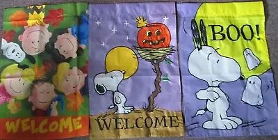 Snoopy Fall/Autumn/Halloween Mini Garden Flag   12 X 18   NEW CHOOSE 1 • $15.99