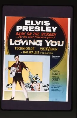 Elvis Presley Loving You Movie Poster Art Vintage Duplicate 35mm Transparency  • $24.99