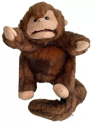 Folkmanis Monkey Full Hand Puppet Long Tail Soft Plush Stuffed Animal Brown  • $14