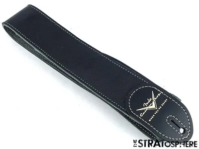 $26.69 • Buy Fender USA Custom Shop GUITAR STRAP Stratocaster Strat Black Leather From 1969