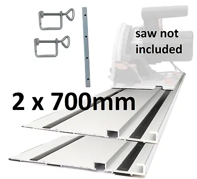 £44.95 • Buy 2 X 700mm Plunge Circular Saw Guide Rail Track Fits Bosch Makita Others HQ