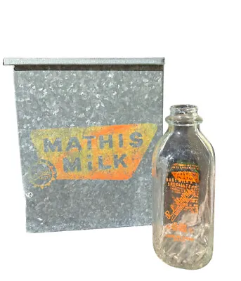 Vtg Galvanized RL MATHIS Milk Insulated Box Crate Dairy Farm ATLANTA GA GEORGIA • $149.99