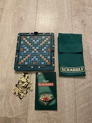 Travel Scrabble Pocket Board Game Magnetic Tiles Hard Case. Used Condition. READ • £13.99