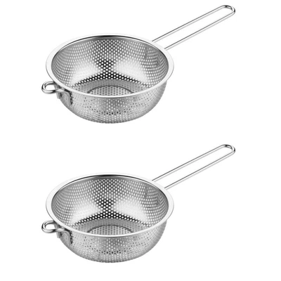 £15.91 • Buy 2x Skimmer Ladle Mesh Colander Strainer Basket