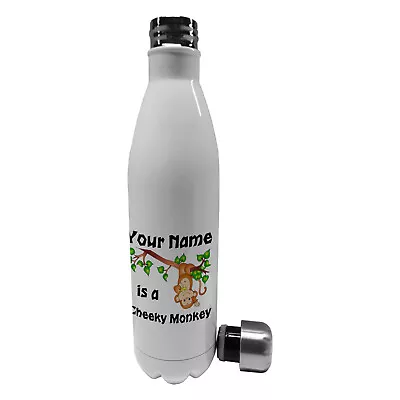 750ml Personalised (Any Name) Is A Cheeky Monkey Steel Water Bottle • £17.99