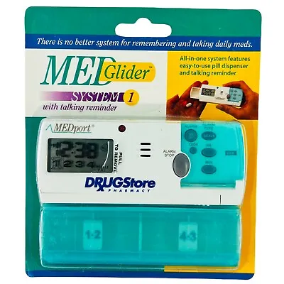 MedPort VOICE Pill Box Reminder Alarm Clock Timer Drug Medicine Case Electric  • $39.89