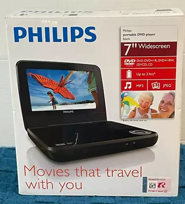 Philips Portable DVD Player 7  Widescreen (PET741M) NEW Open Box Black • $39.99