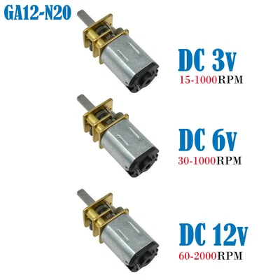 $2.94 • Buy GA12-N20 Micro Speed Reduction Electric Gear Motor Metal Gearbox DC 3V 6V 12V