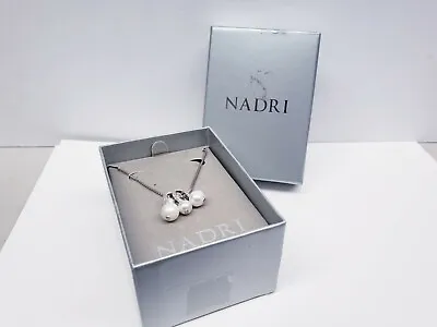 $28.85 • Buy Nadri Nectar Cluster Pendant Necklace Silver Platted