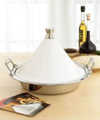 $179.99 • Buy All-Clad Stainless Tagine Stainless Bonded Pan White Glazed Terracotta Cover