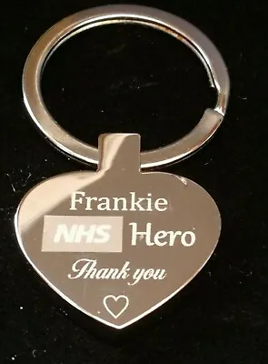 £8.50 • Buy NHS Hero Gift Heart Key Ring Personalise Keepsake Friend Family Nurse Doctor 