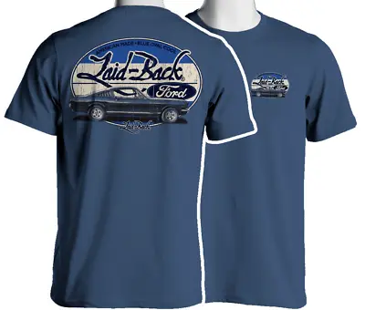 Mustang Fastback T-Shirt In Blue - Soft Feel T W/ 1965-1966 Fastback * FREE SHIP • $40.47