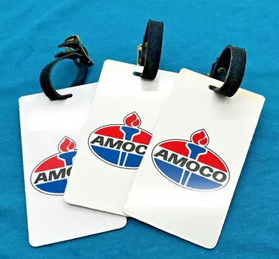 Vintage AMOCO Luggage Tag - Standard Oil American Oil Petroleum Gas • $13.49