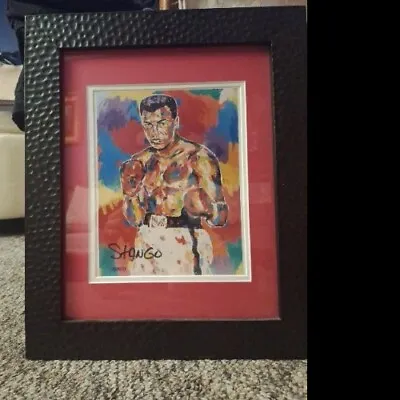 Muhammad Ali Watercolor Paining Signed By John Stango - In Frame • $249.99