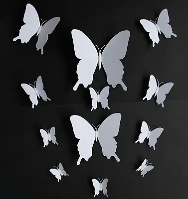 12pcs 3D Vivid Butterfly Mirror Wall Art Decal Modern Home Decor High Quality • £3.39