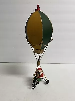 Vintage 12  Santa W/Hot Air Balloon Tricycle Christmas Decor/Ornament UNBRANDED • $25.41