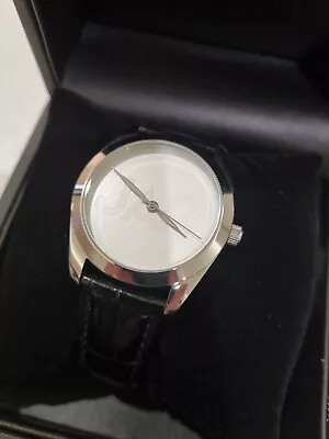 BRAND NEW Jag Ladies Watch Silver  Steel Black Leather Band J1767 RRP $169 • $85