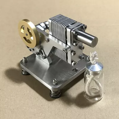 DIY Powerful Hot Air Stirling Engine Model Toy Alpha Engine Generator Motor Toy • $88.98