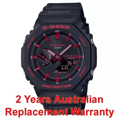 Casio G-shock Casioak Ga-b2100 Solar Watch Black Red Ga-b2100bnr-1a 2y Warranty • $229.99