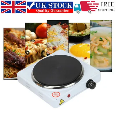 Hot Plate Electric Cooker Single Portable Table Top Hob Hotplate 1000W Stove UK • £12.49