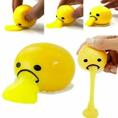 Squishy Puking Egg Yolk Squeeze Ball With Yellow Goop Relieve Stress Relief Toy- • $3.99