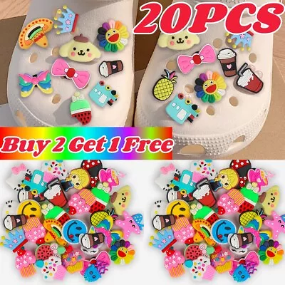 For Croc Charms Mega Value Bundle Random Mix Shoe Charms Cartoon Tool 20PCS • £3.61