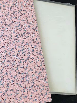 Vintage Pink Blue Flowers Floral Note Pad Holder Notebook Folder Cover Organizer • $14.99