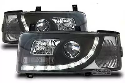 Juego De Faros Optica Marcha Diurna LED For VW T4 1990-2003 TRANSPORTER In Black • $417.41