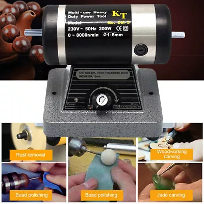 Jewelry Polisher Rock Lathe Bench Buffing Wheel Machine W/ Tapered Spindles 110V • $103.61
