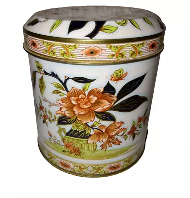 Vintage Daher Long Island NY Floral Tea  Candy Tin Canister Container ENGLAND 4  • $12.74