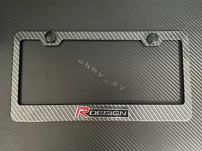 1x Red/black R-DESIGN 3D Emblem (metals Carbon Fiber Style) License Plate Frame • $35.14