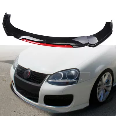 For 2005-2010 VW Golf GTI MK5 Jetta Black&Red Front Bumper Lip Spoiler Splitter • $66.49