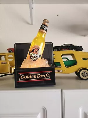 1991 Michelob Golden Draft Beer Light ~ Bottle On Ice ~ 11.5  Tall ~ Tested • $58.50